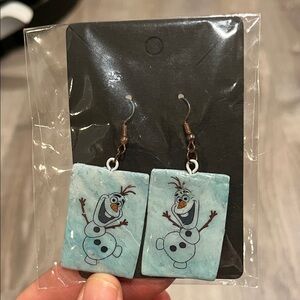 Disney Olaf Blue Artisan Made Earrings